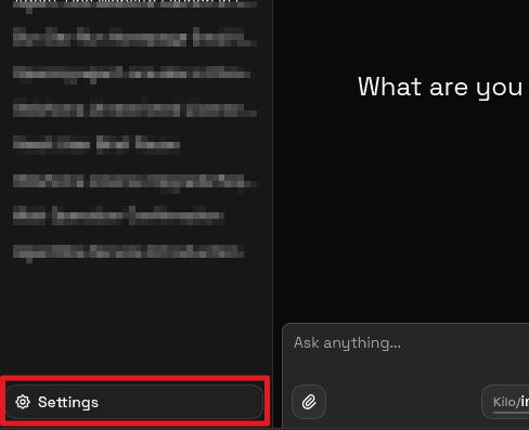 Provider Settings location