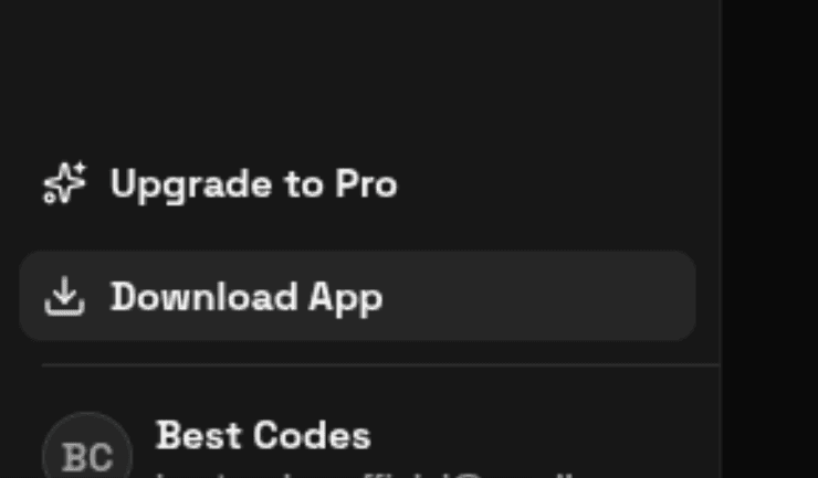 AgentOne sidebar showing Download app button