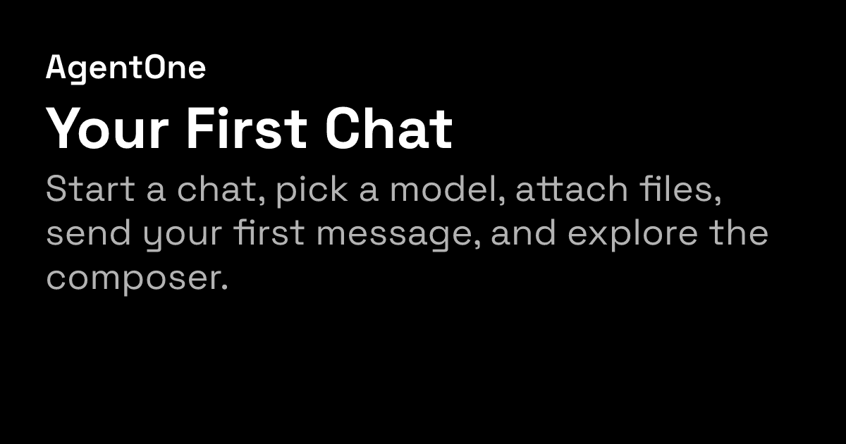 Your First Chat
