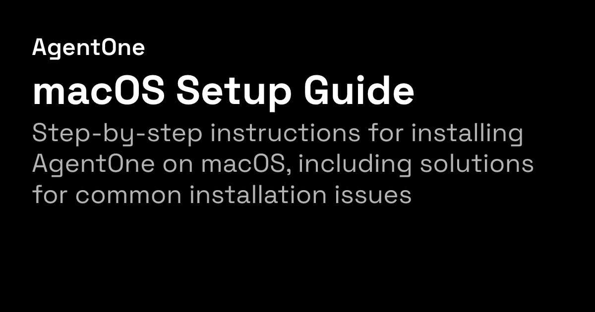 macOS Setup Guide